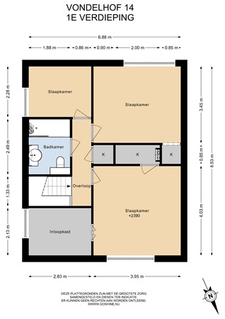 Floorplan - Vondelhof 14, 6445 AL Brunssum